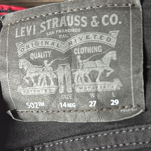 Levi's Black Straight Leg Jeans Timeless Design - Picture 8 of 8